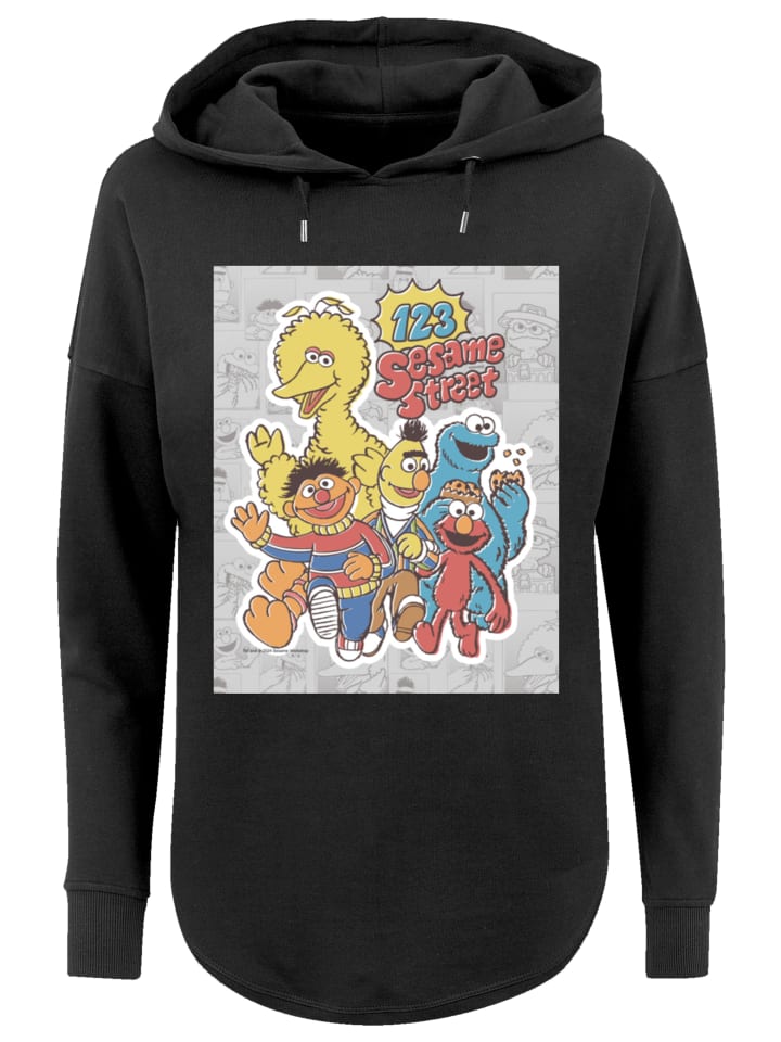 

Пуловер F4NT4STIC Oversized Hoodie Sesamstraße 123, черный