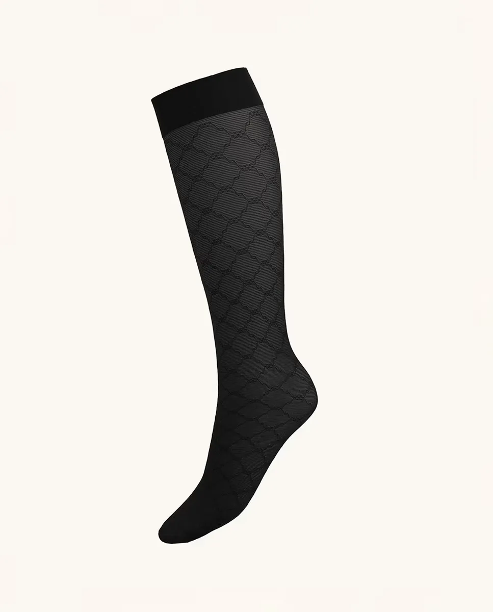 

Женские длинные носки с геометрическим принтом Wolford, черный