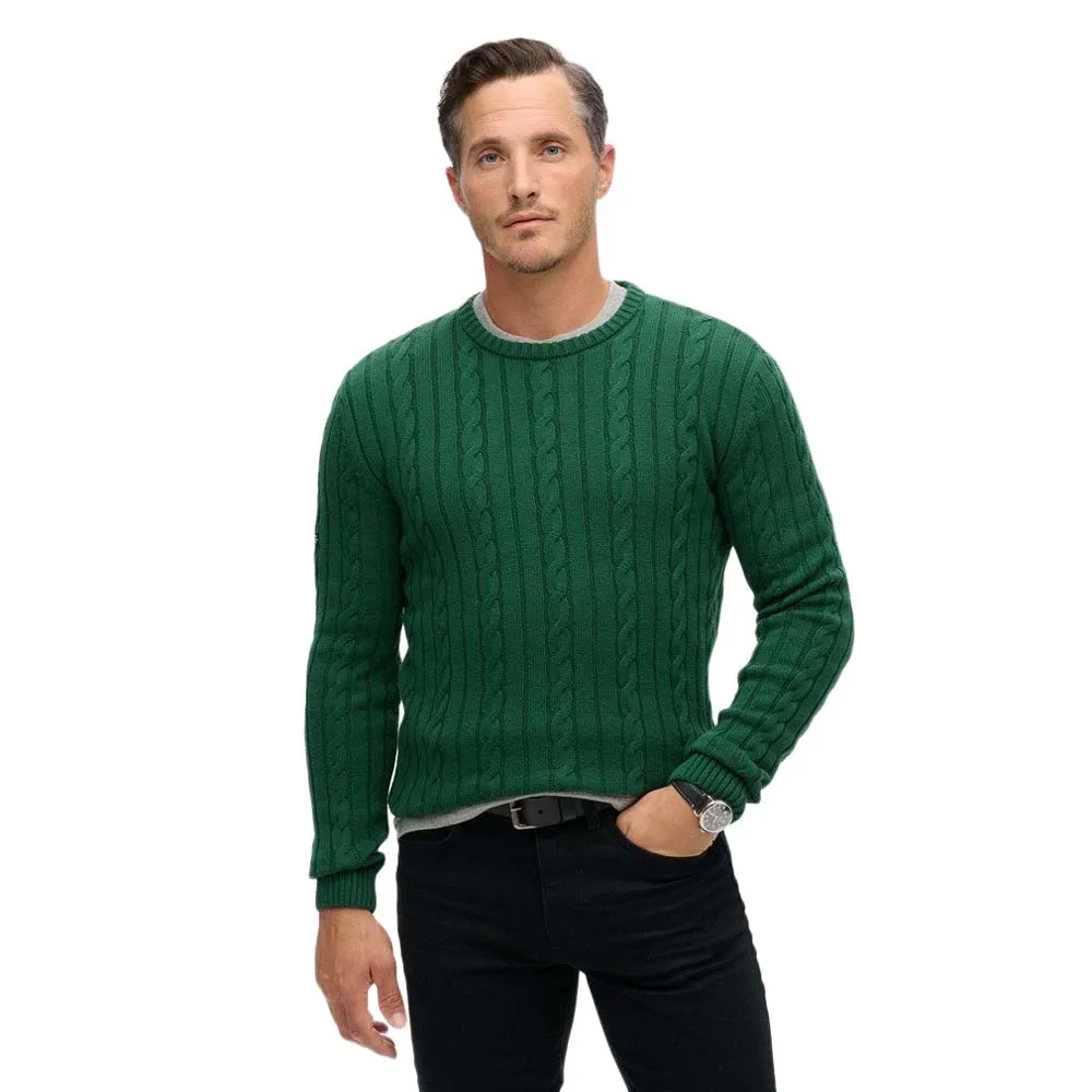 

Свитер Superdry Classic Cable, зеленый