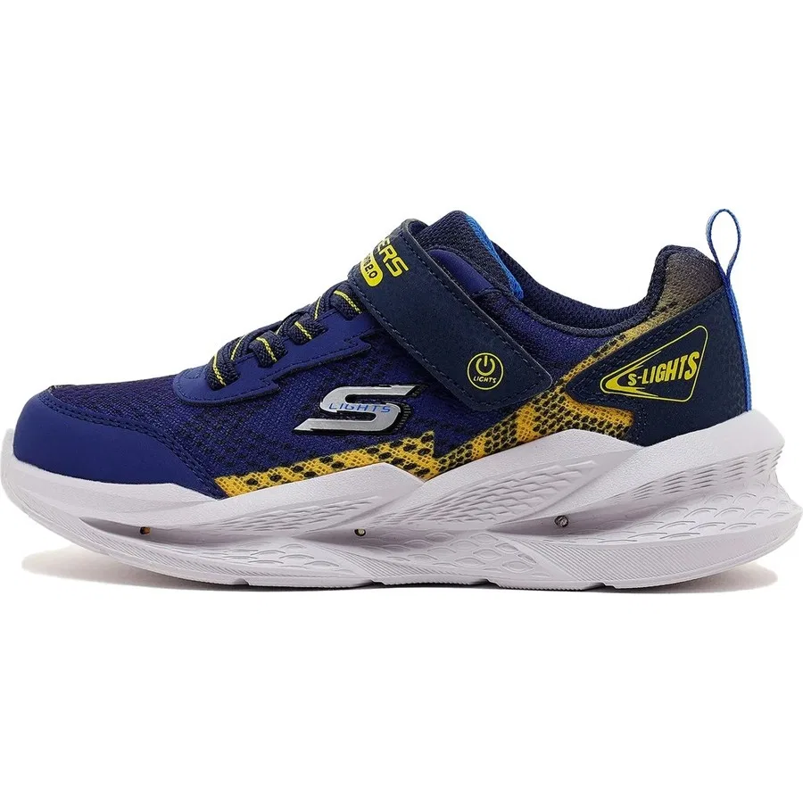 Детские спортивные кроссовки с шнуровкой Meteor-Lights 2.0 Skechers, Темно-синий