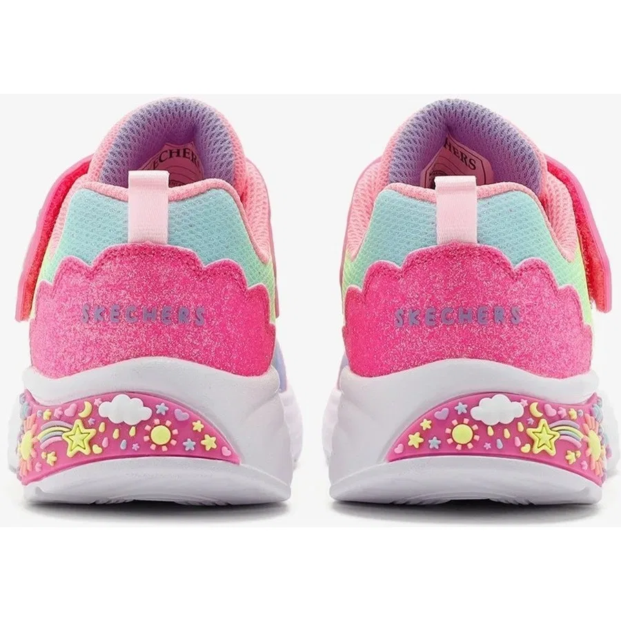 Кроссовки детские с подсветкой Twinkle Sparks - Underwater Magic Skechers, Розовый — фото 4