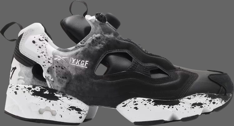 Кроссовки yoshio kubo x instapump fury og 'black white' Reebok, черный - фото