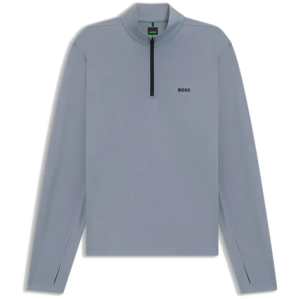 Мужской свитшот с полузамком BOSS Active 10280191, Grey