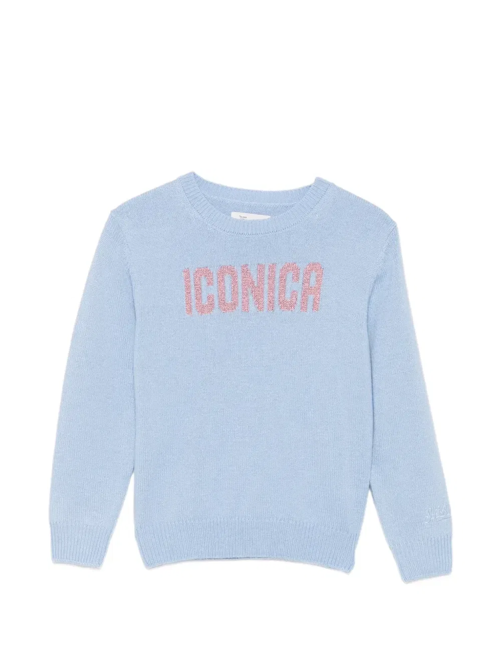 Джемпер с интарсией Princess Iconica MC2 Saint Barth Kids, синий