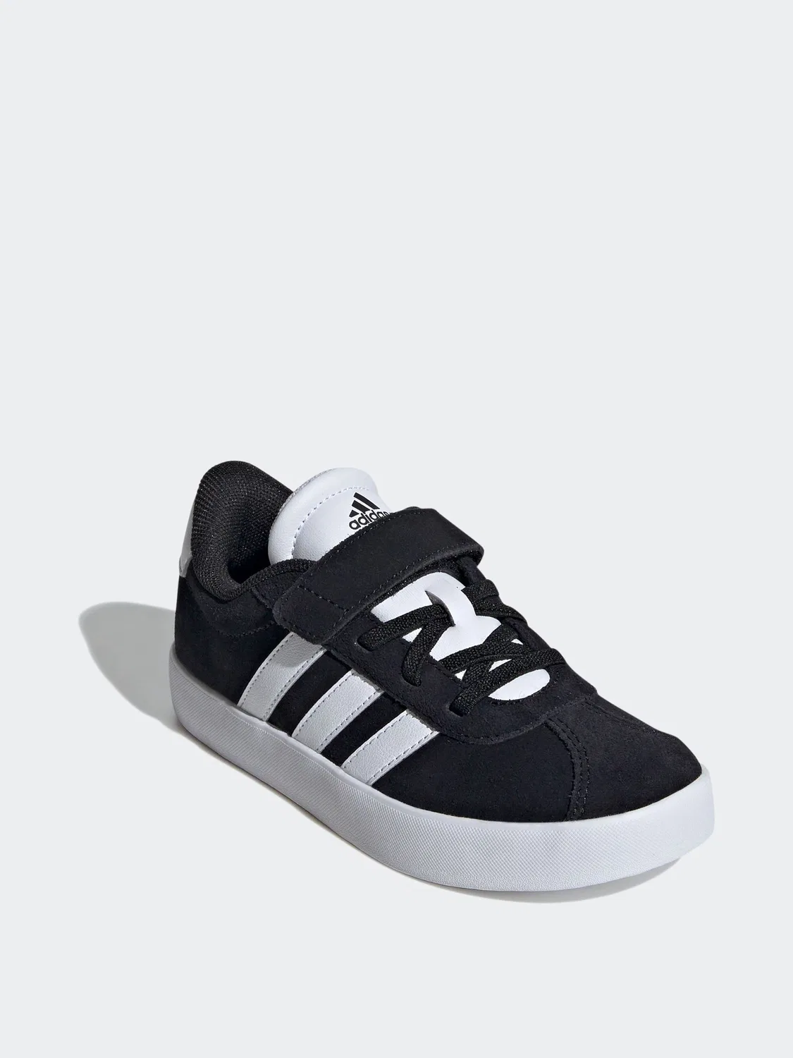 Кроссовки с ремешками на липучке, модель Vl Court 3.0 adidas, черный/белый — фото 3