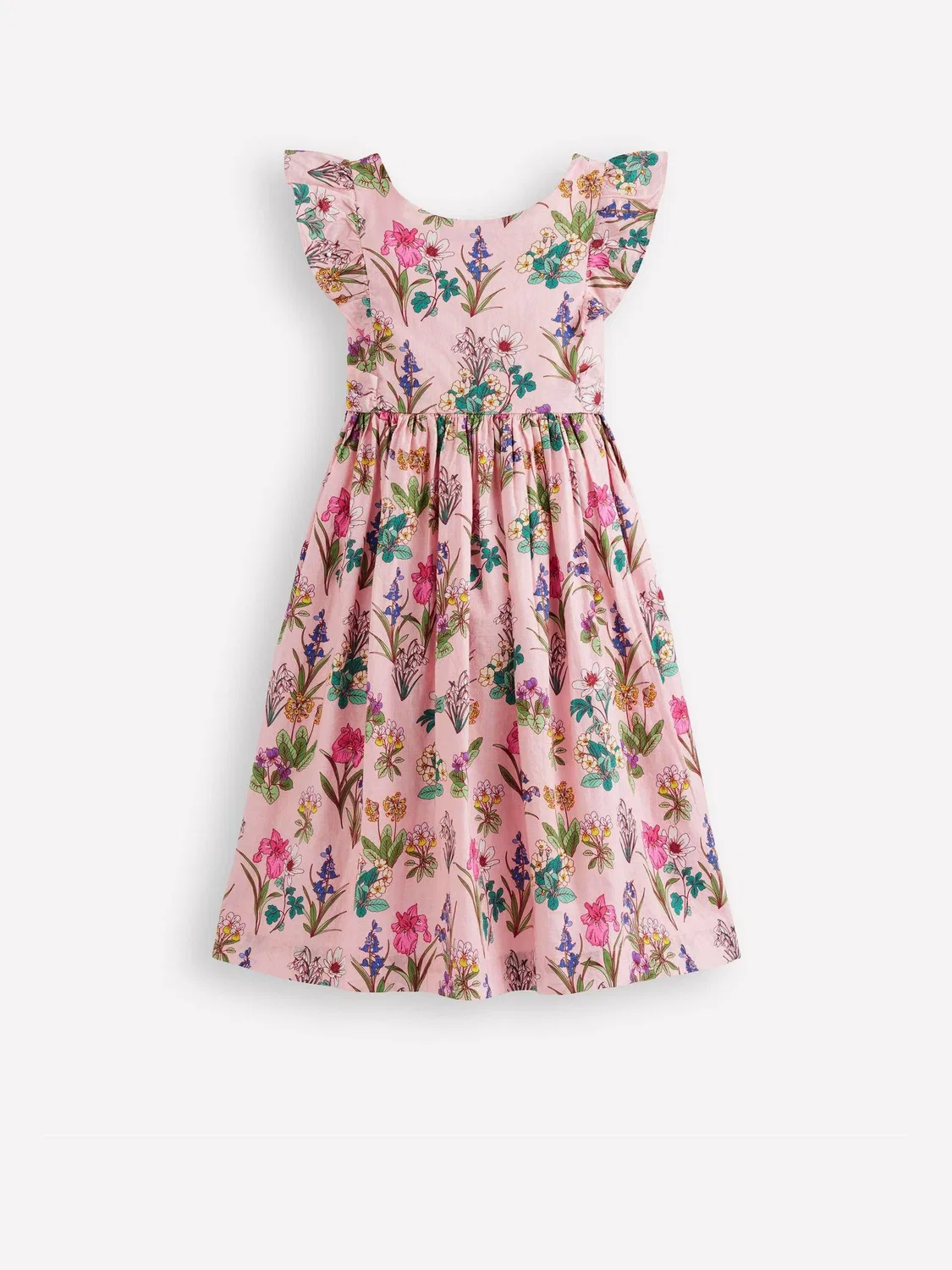 Платье миди с вышивкой, модель Pink Bow Back Boden, розовый — фото 2