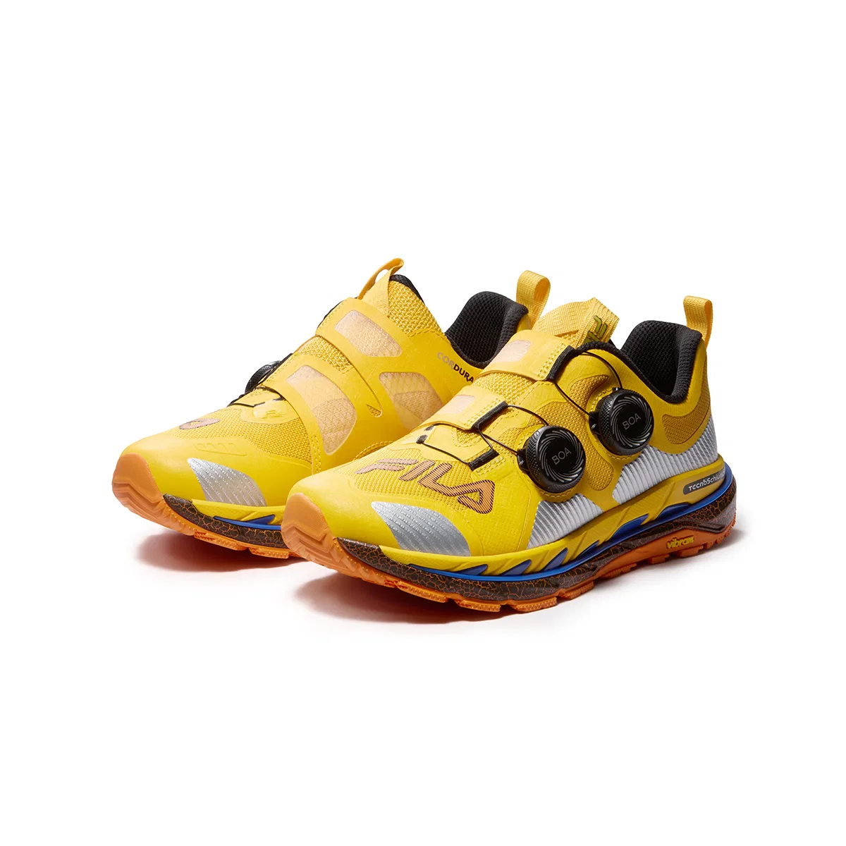 Детские кроссовки для активного отдыха FILA KIDS, Bright Yellow/Space Silver — фото 4