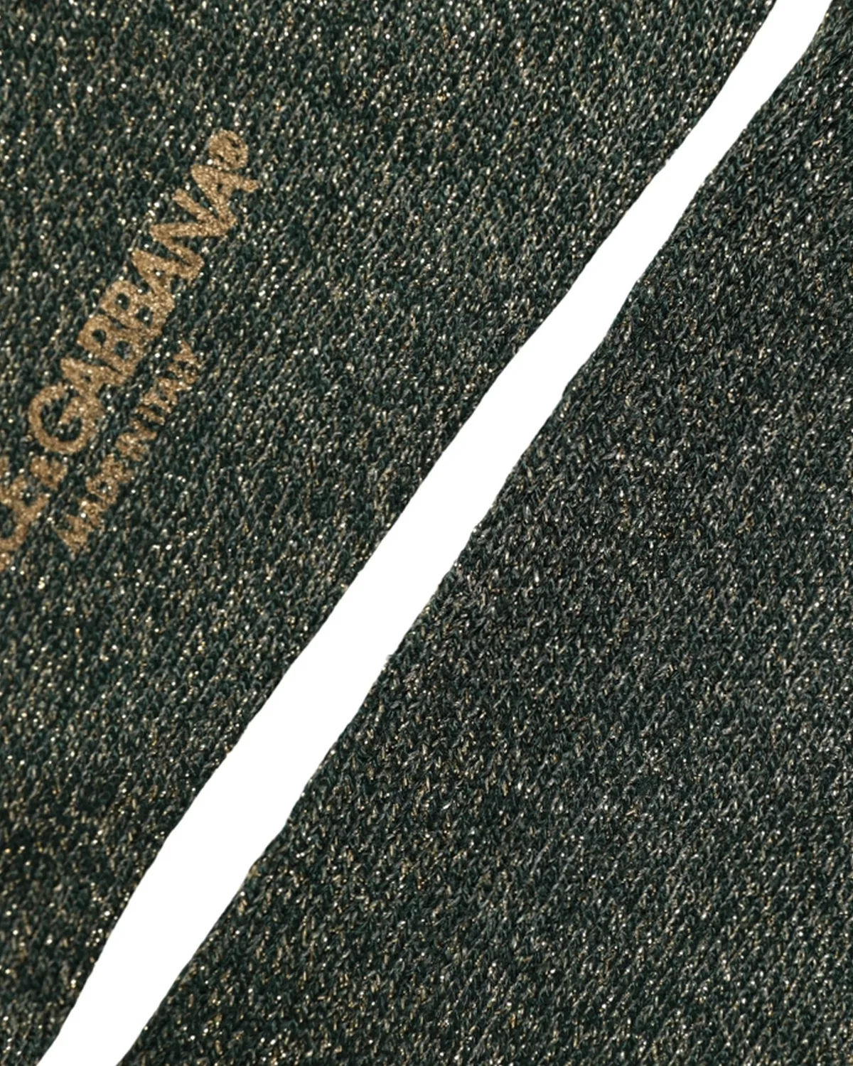 Женские носки с блестящим металлическим дизайном Mid Calf Dolce & Gabbana, Dark Green