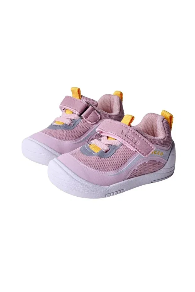 Детские туфли для девочек из кожзаменителя Burdu first step shoes Vicco, Powder — фото 4