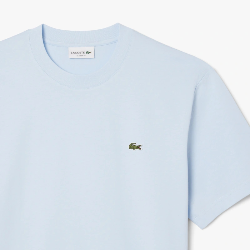 Футболка Lacoste Logo-Patch Cotton, светло-голубой — фото 2