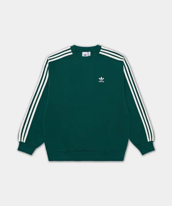 Свитшот оверсайз, Adidas, зеленый