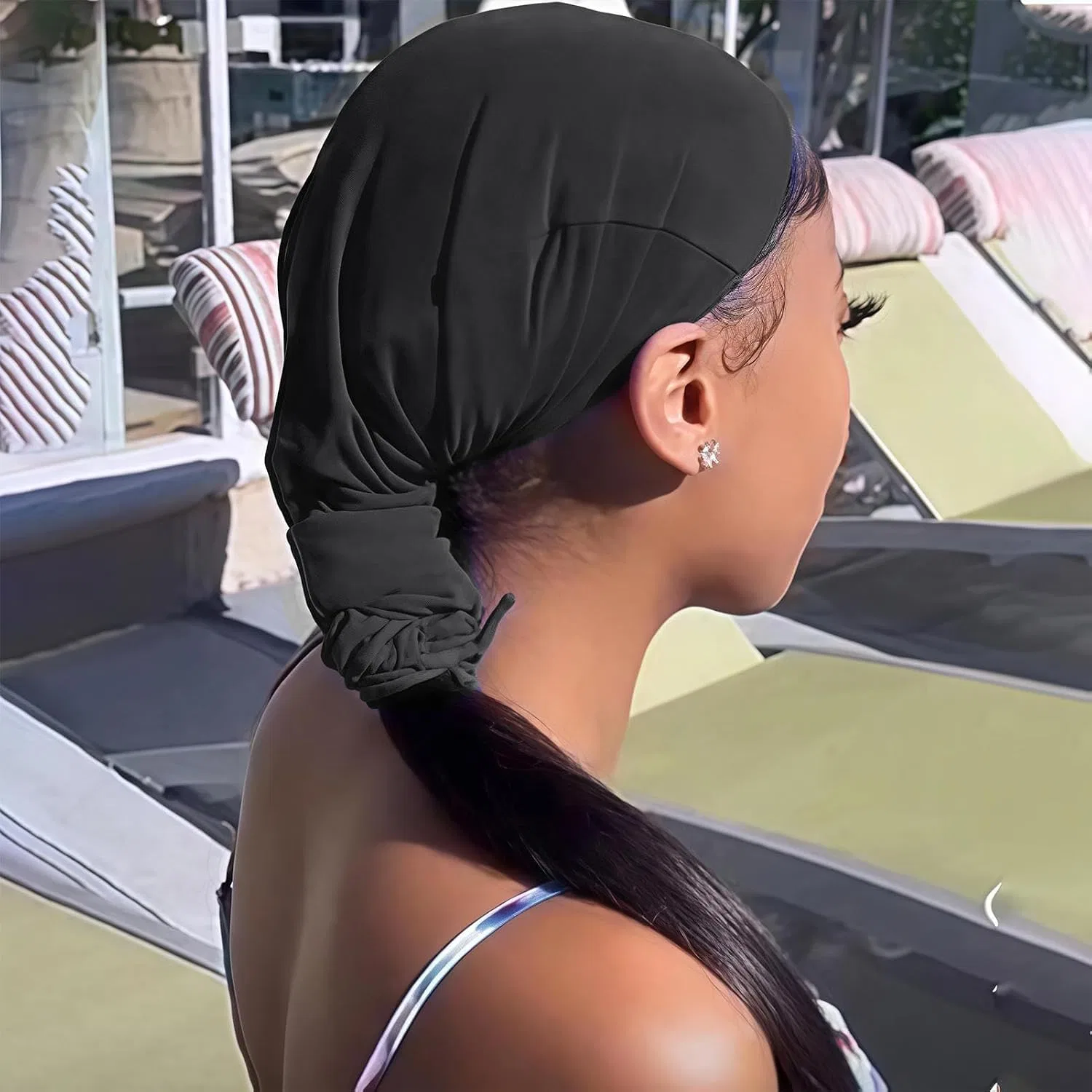Копфбеккунген для Locs, длинная накладка для дредов, Шварц Generisch — фото 2