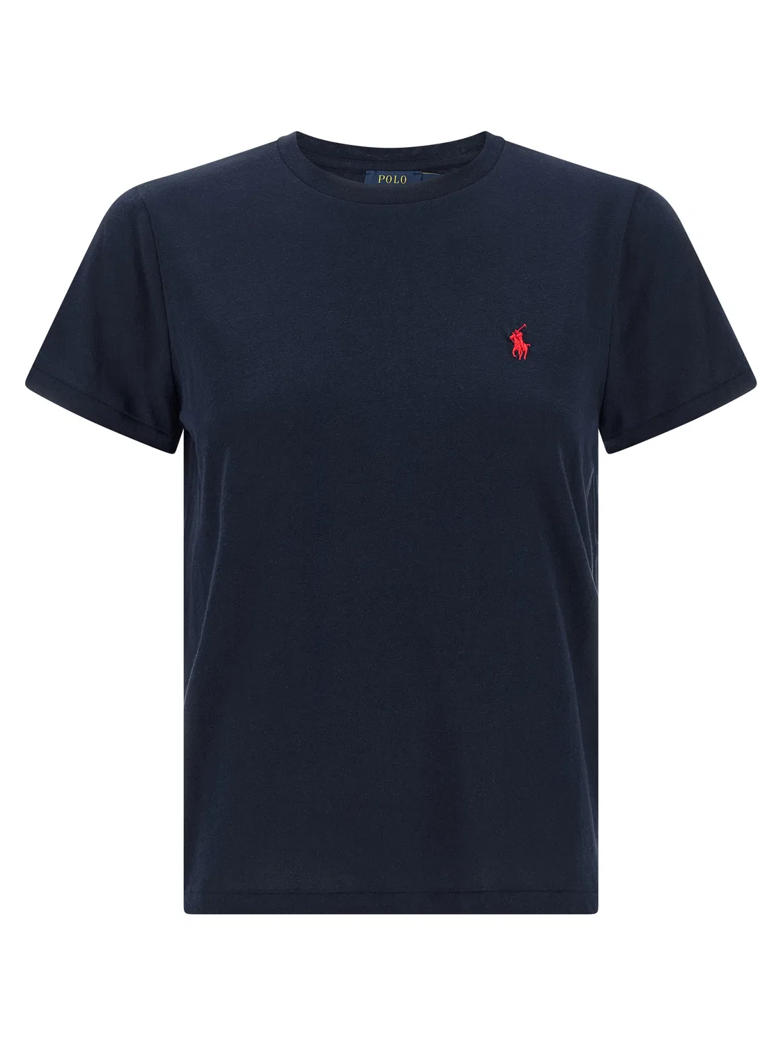 Женская футболка с вышитым логотипом Blue Cotton T-Shirt Polo Ralph Lauren, Blue