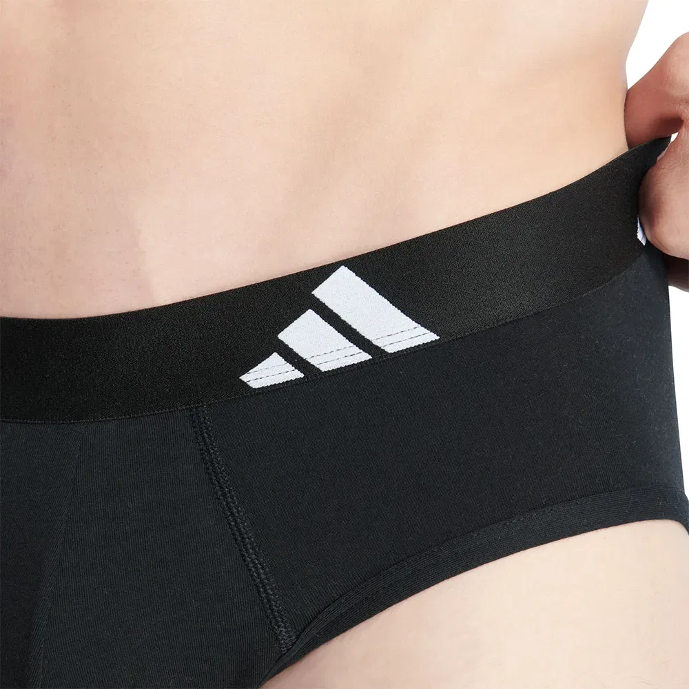 Комплект трусов из хлопка Adidas Active Flex 2 шт, черный — фото 4