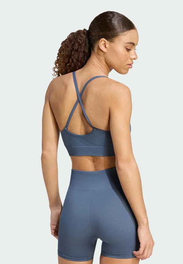 Спортивный бюстгальтер с легкой поддержкой Adidas Performance, чернильный — фото 2