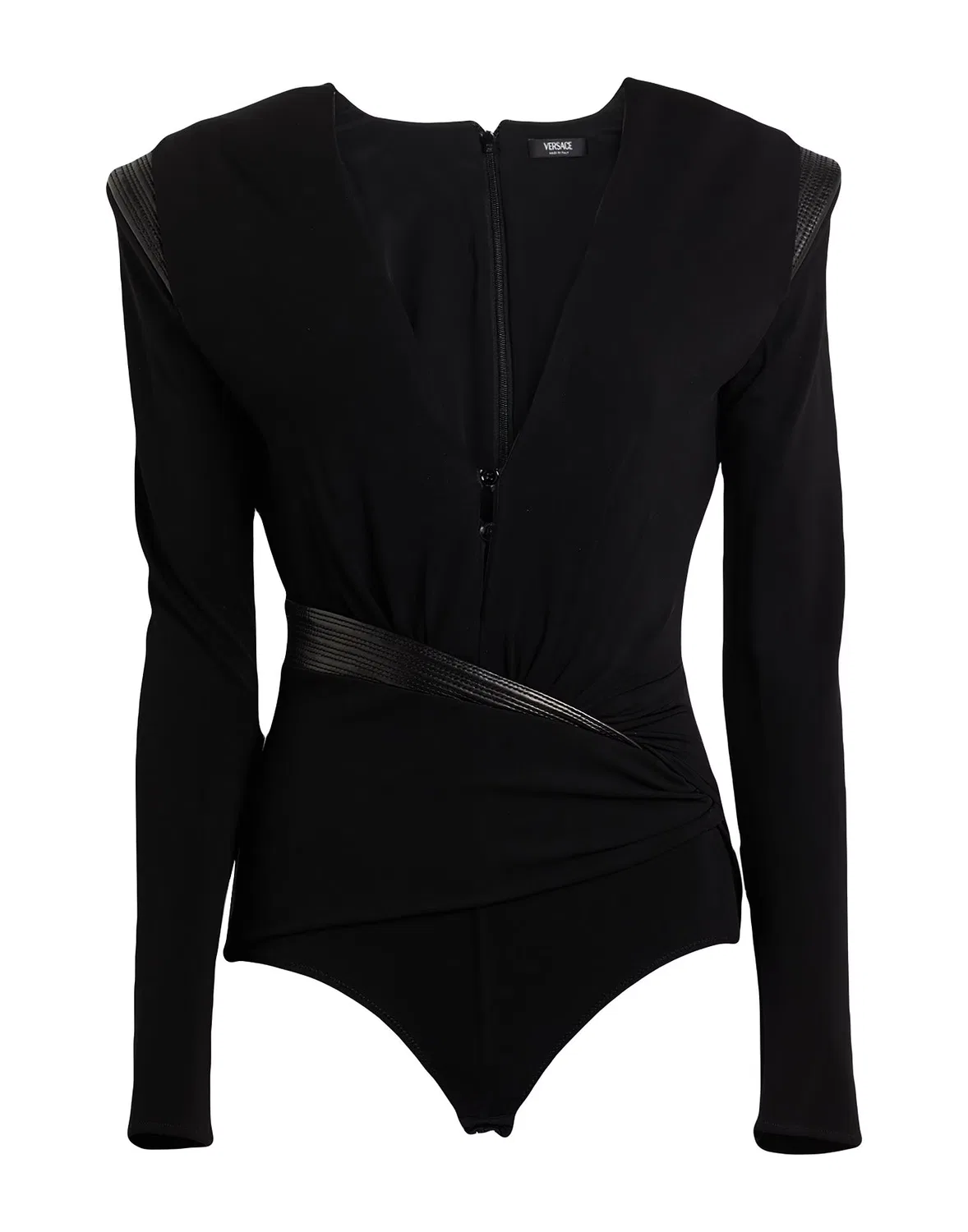 Женский боди с длинным рукавом Versace, черный