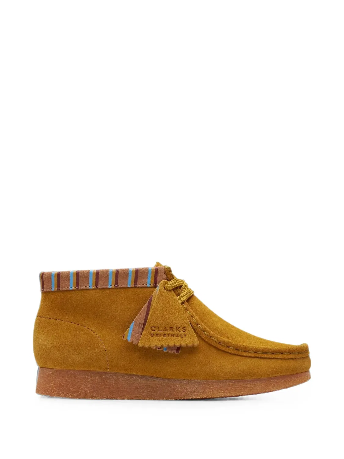 Ботинки Wallabee с отделкой в полоску Clarks Kids, желтый — фото 2