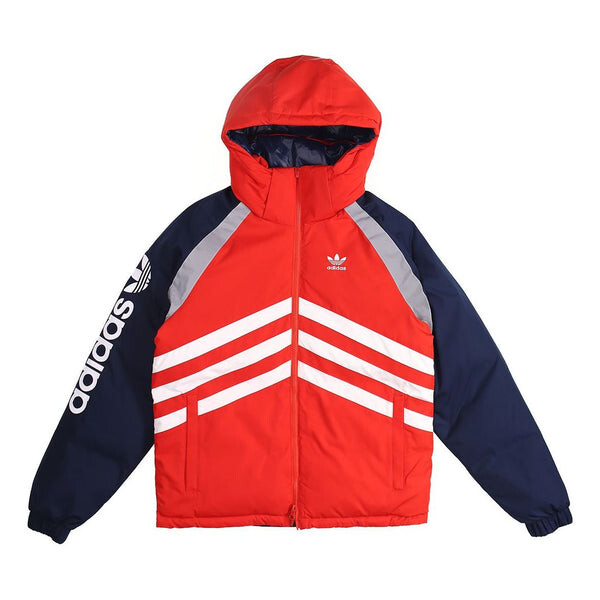 

Пуховик adidas originals Rev Dwn Jkt Down Jacket Men Blue/Red, красный