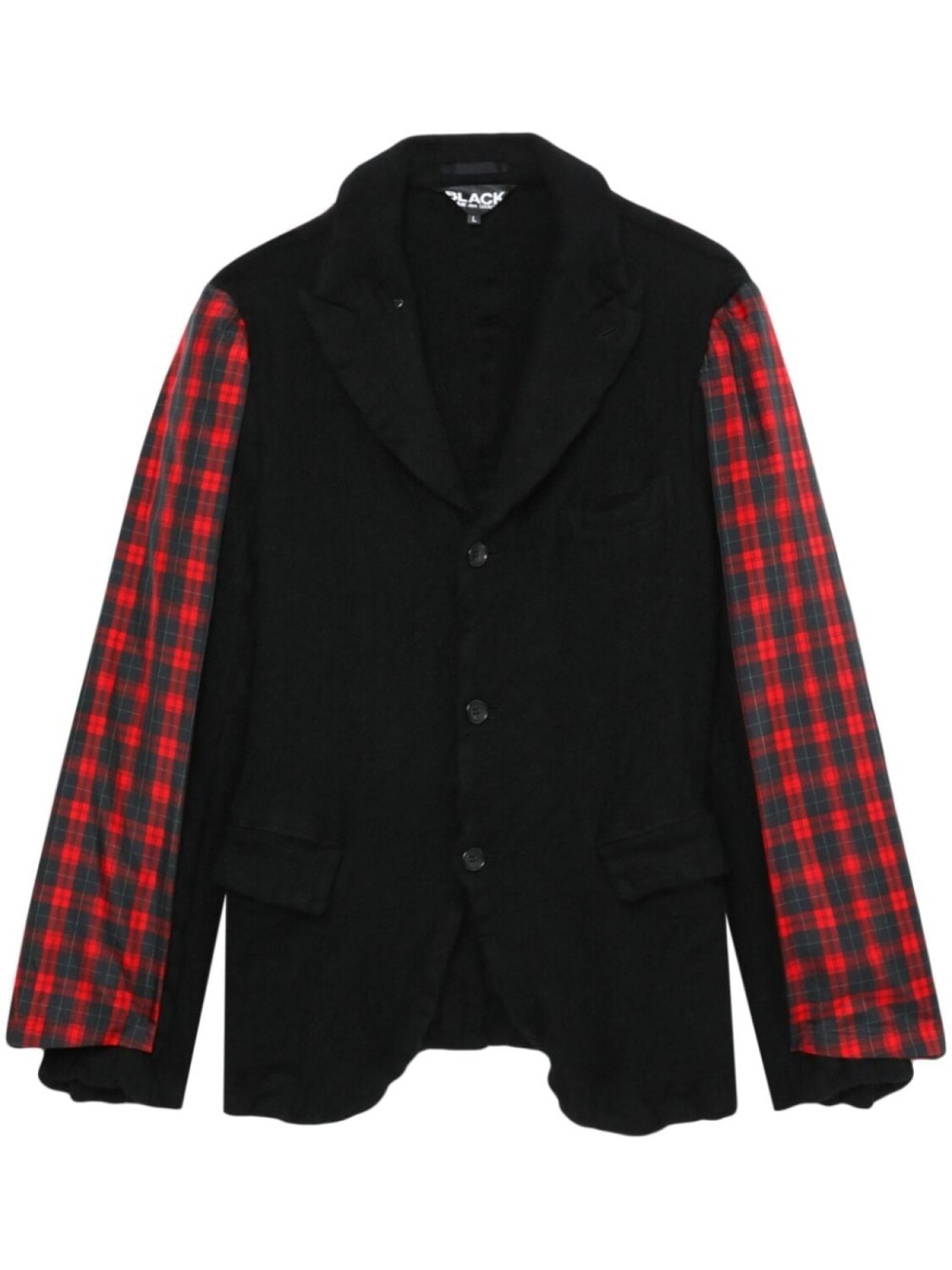 

Однобортный блейзер со вставками Black Comme Des Garçons, черный
