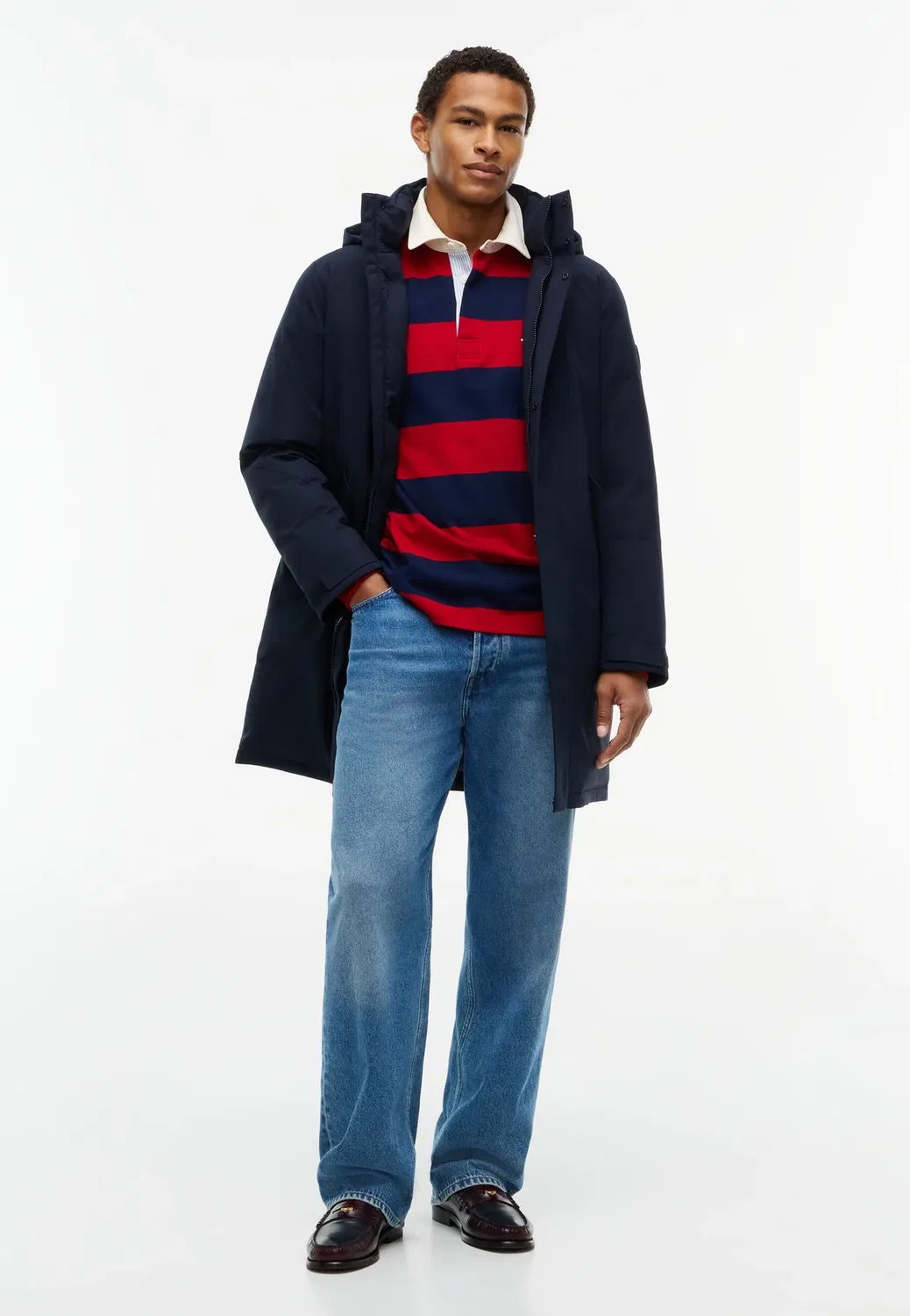 Технологичная стеганая парка с капюшоном Tommy Hilfiger, Navy Blue — фото 2