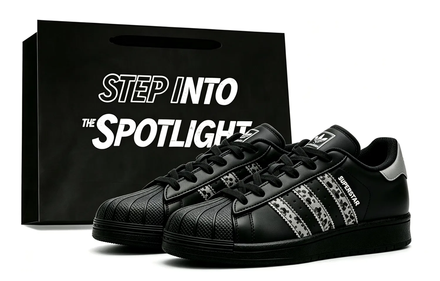 Детские кроссовки Superstar, кожаные, Adidas Originals, Black Gray