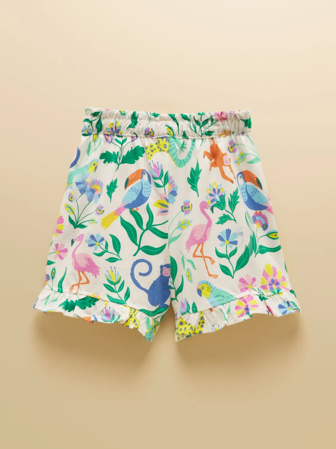 Шорты для девочек с оборками Daisy Joules, кремовый — фото 2