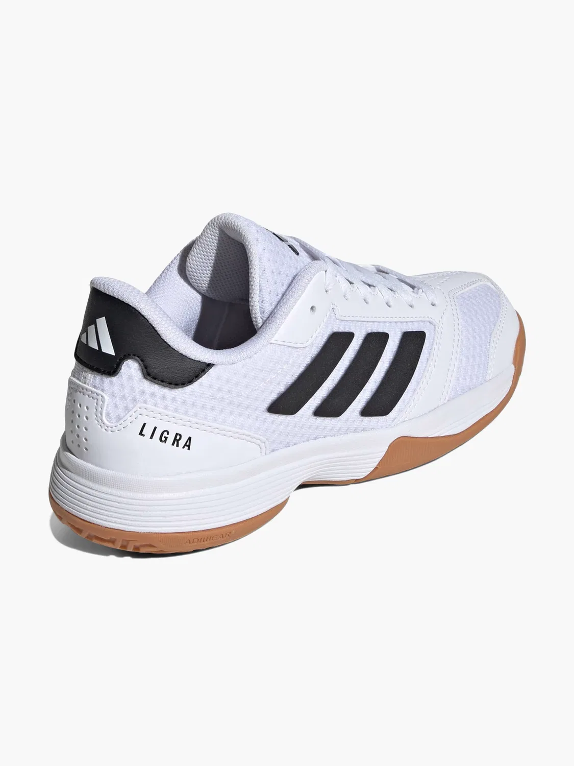 Детские тренировочные кроссовки с полосками Adidas, белый — фото 4