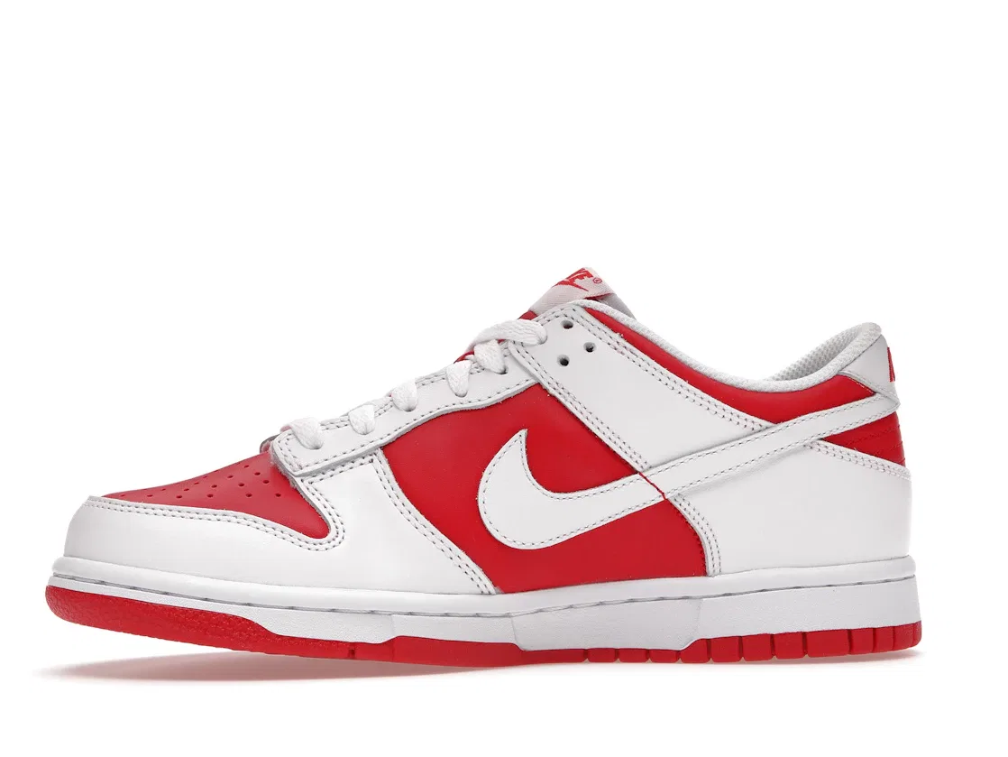 Детские кроссовки с принтом Nike Dunk Low Nike, University Red/White-Total Orange — фото 3
