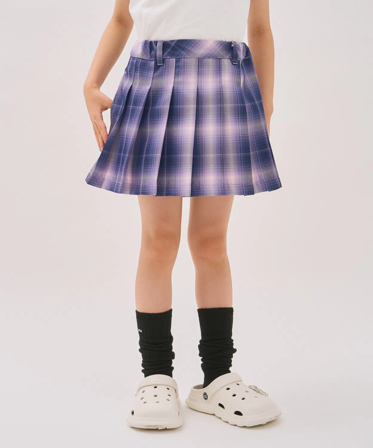 Детская плиссированная юбка с шортами Assorted Check Pleated Skirt minimal, Lavender