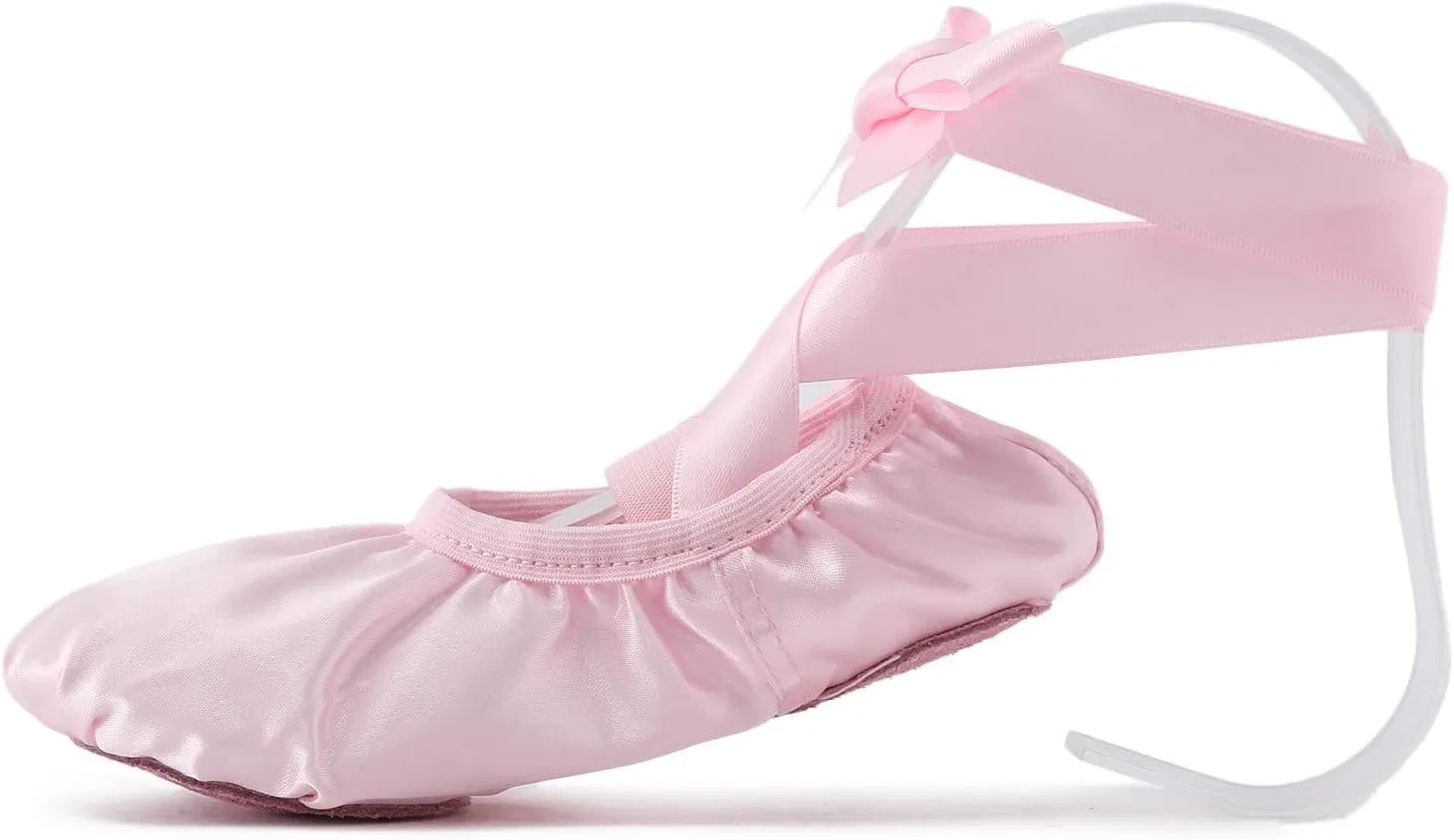 Детские балетки для девочек с лентами Ballet Shoes for Girls, Pink — фото 4