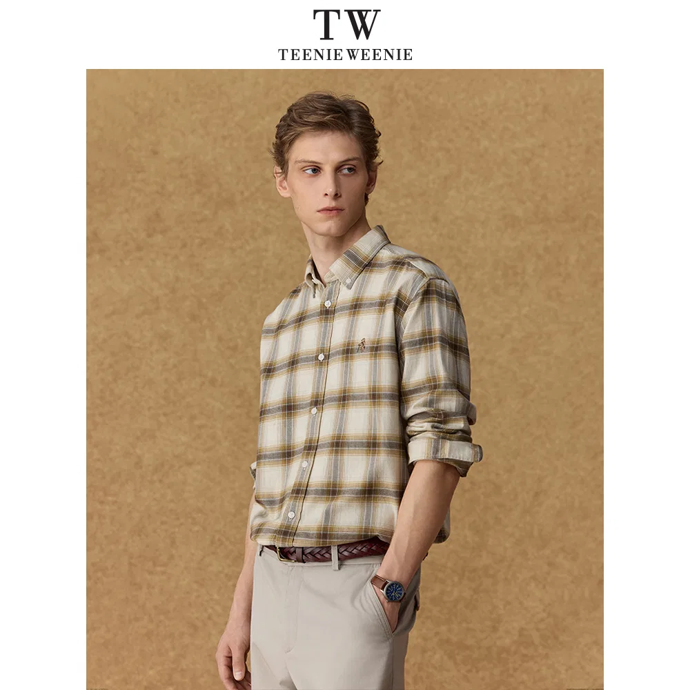 Детская рубашка с длинным рукавом Evergreen Collection Teenie Weenie Men, Beige — фото 4