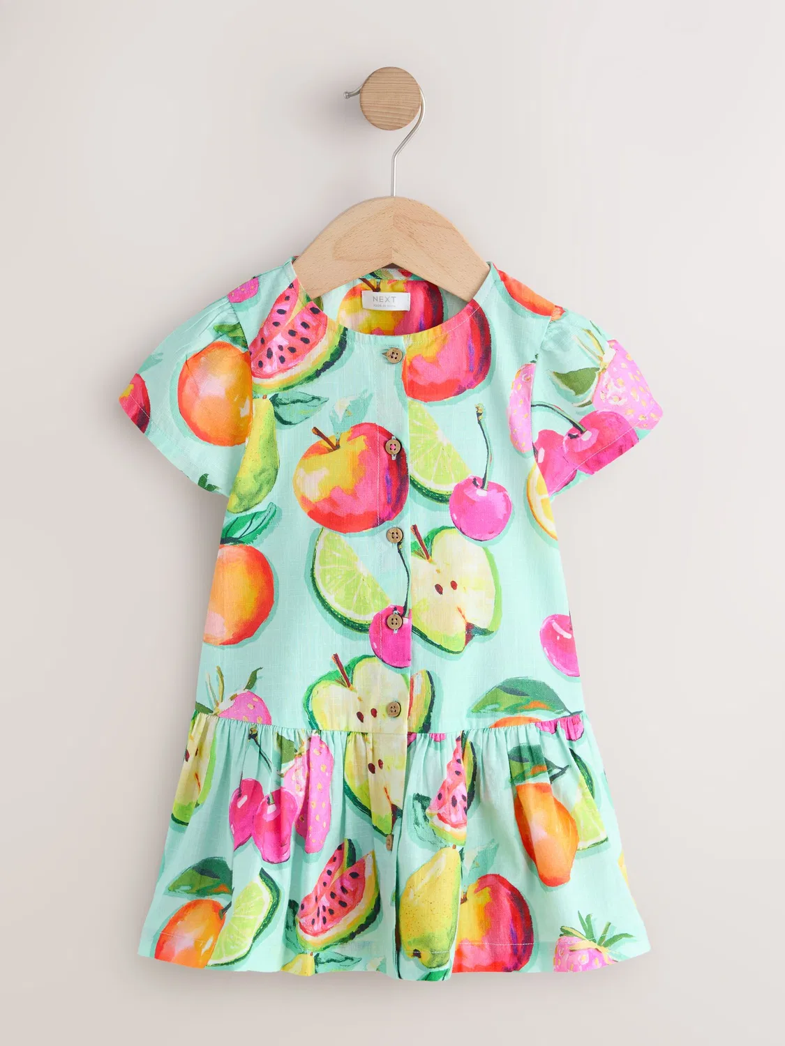 Платье с фруктовым принтом, Fruit Print Short Sleeve Cotton Dress Next, Fruit Print — фото 4