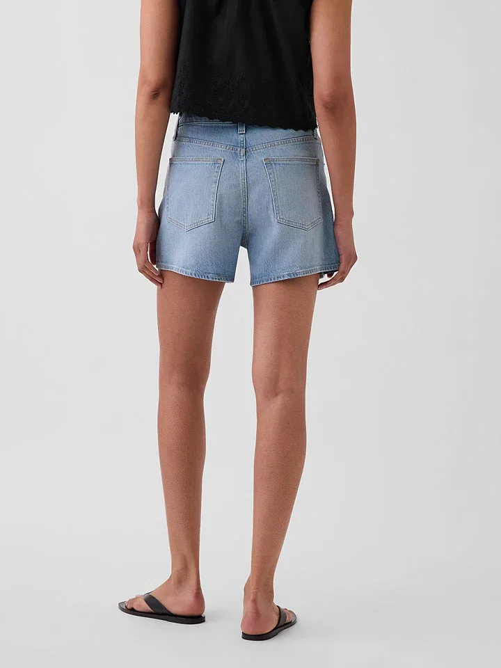 Женские джинсовые шорты High Waist GAP, Light Blue — фото 3