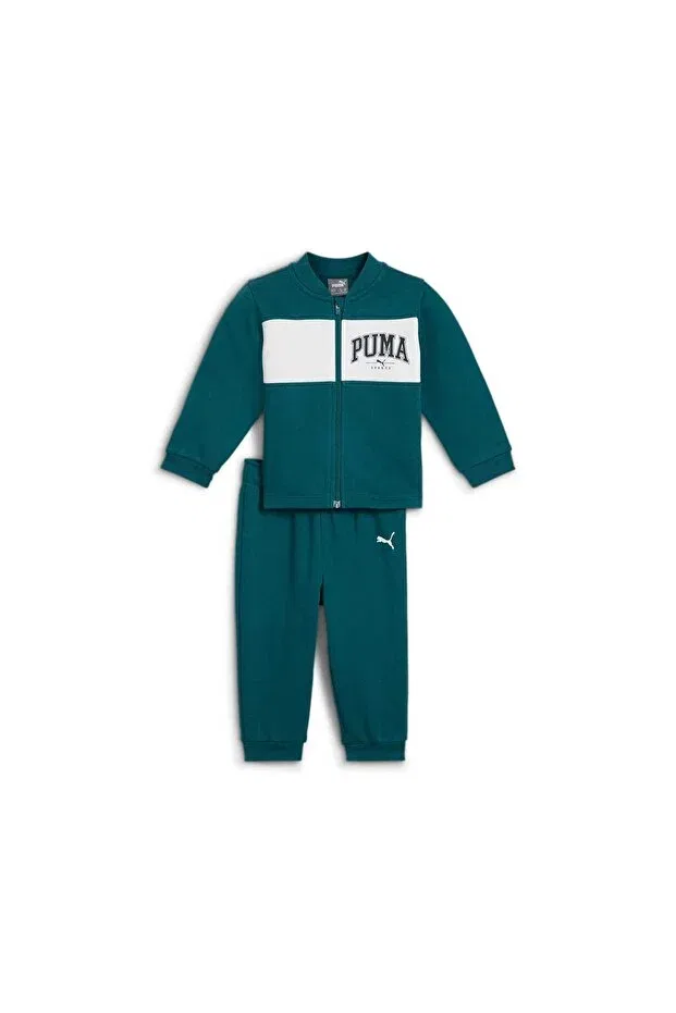 Детский спортивный комплект для мальчиков с длинным рукавом Minicats squad jogger baby tracksuit set Puma, Cold Green