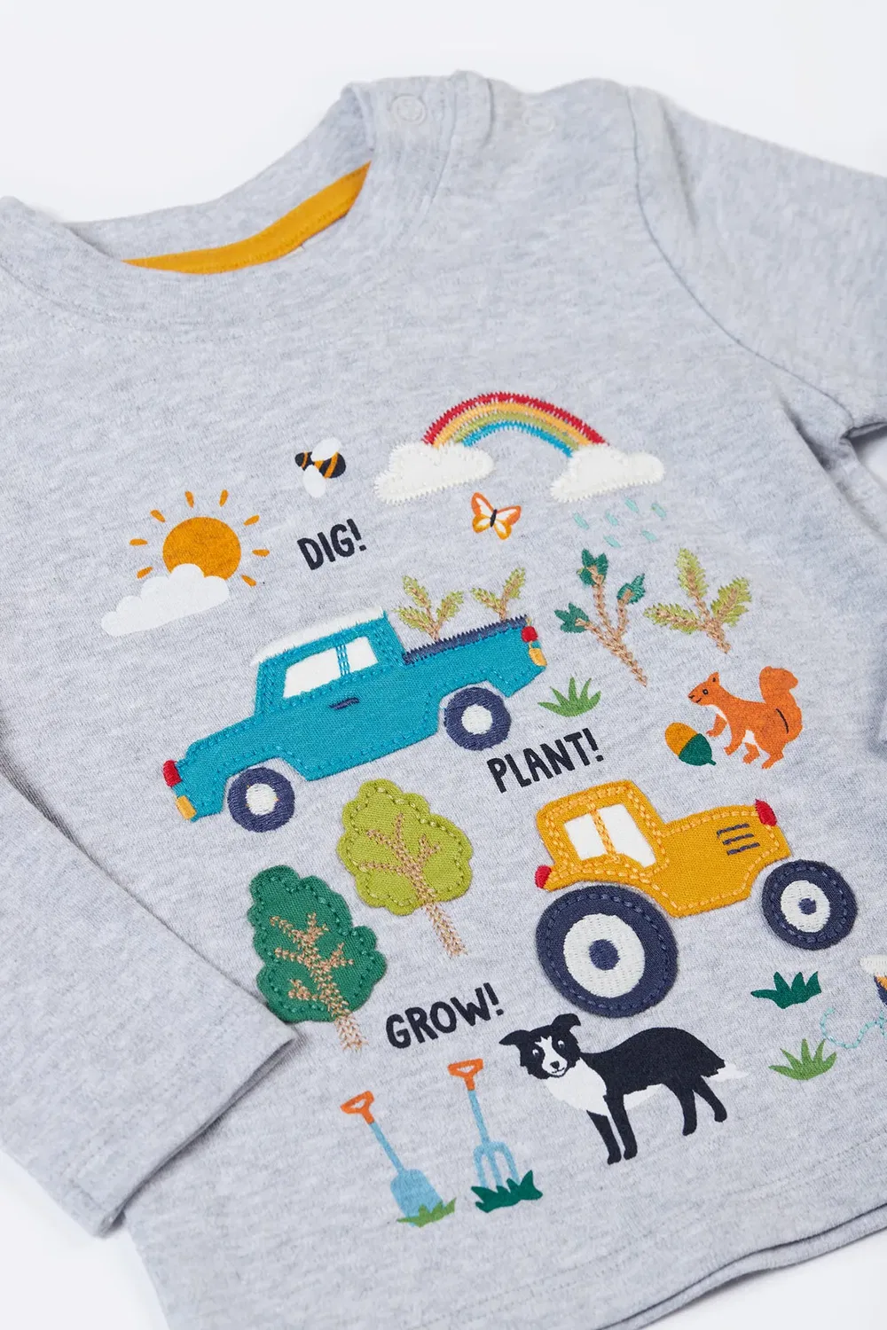 Детский топ с принтом Adventure Frugi, Grey — фото 3