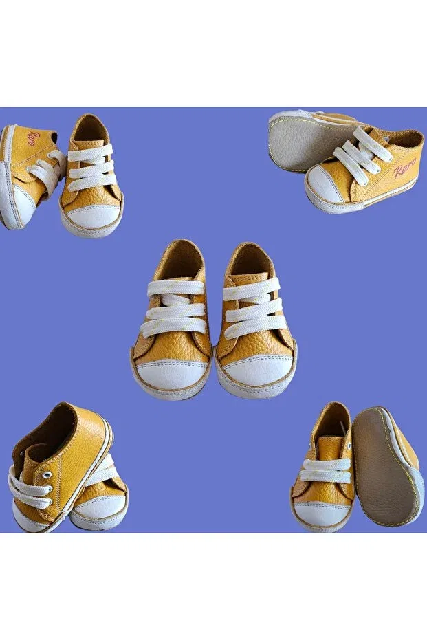Детские туфли для девочек кожаные Raro, Yellow