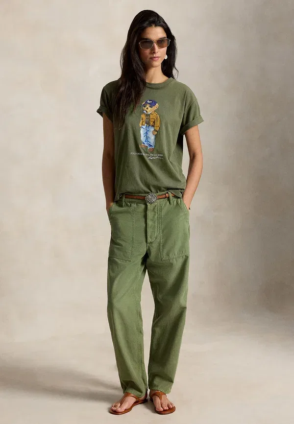 Футболка с принтом Polo Ralph Lauren, оливковый — фото 2