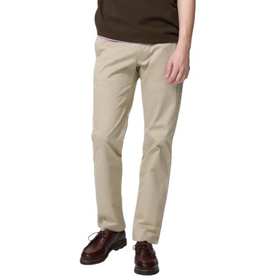 Повседневные брюки, Свободный крой, UNIQLO, Dark Beige — фото 4