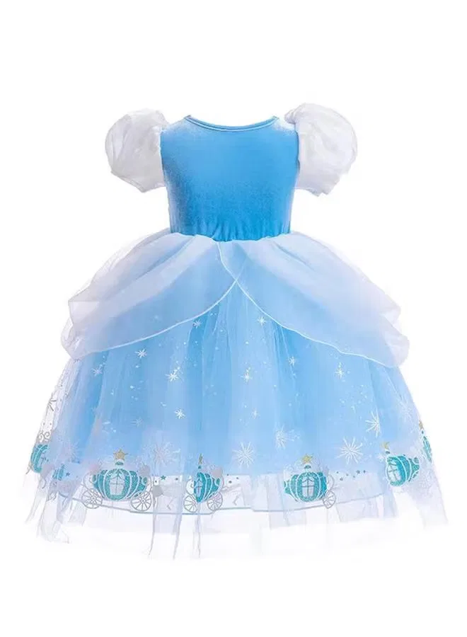 Платье с блестками и кружевной отделкой Princess Party Take Two, голубой — фото 2