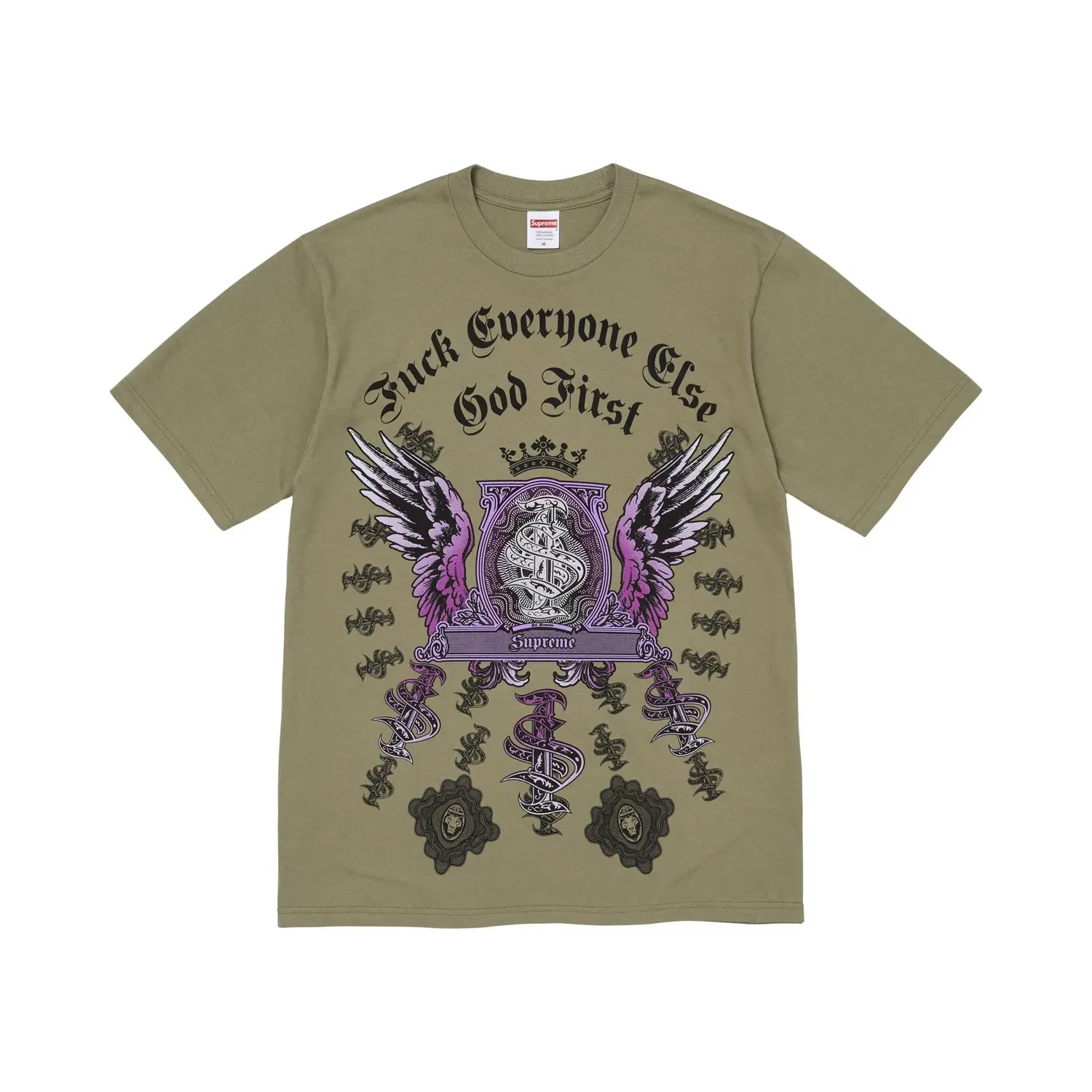 Футболка с принтом Money Tee Supreme, Light Olive