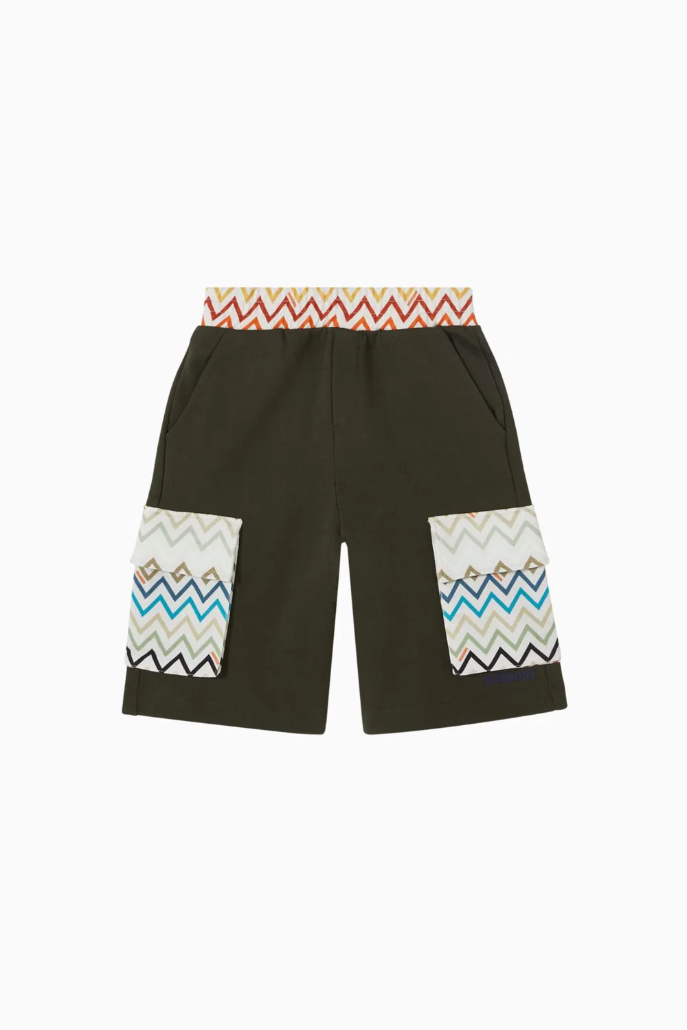 Шорты с принтом зигзаг Missoni, зеленый