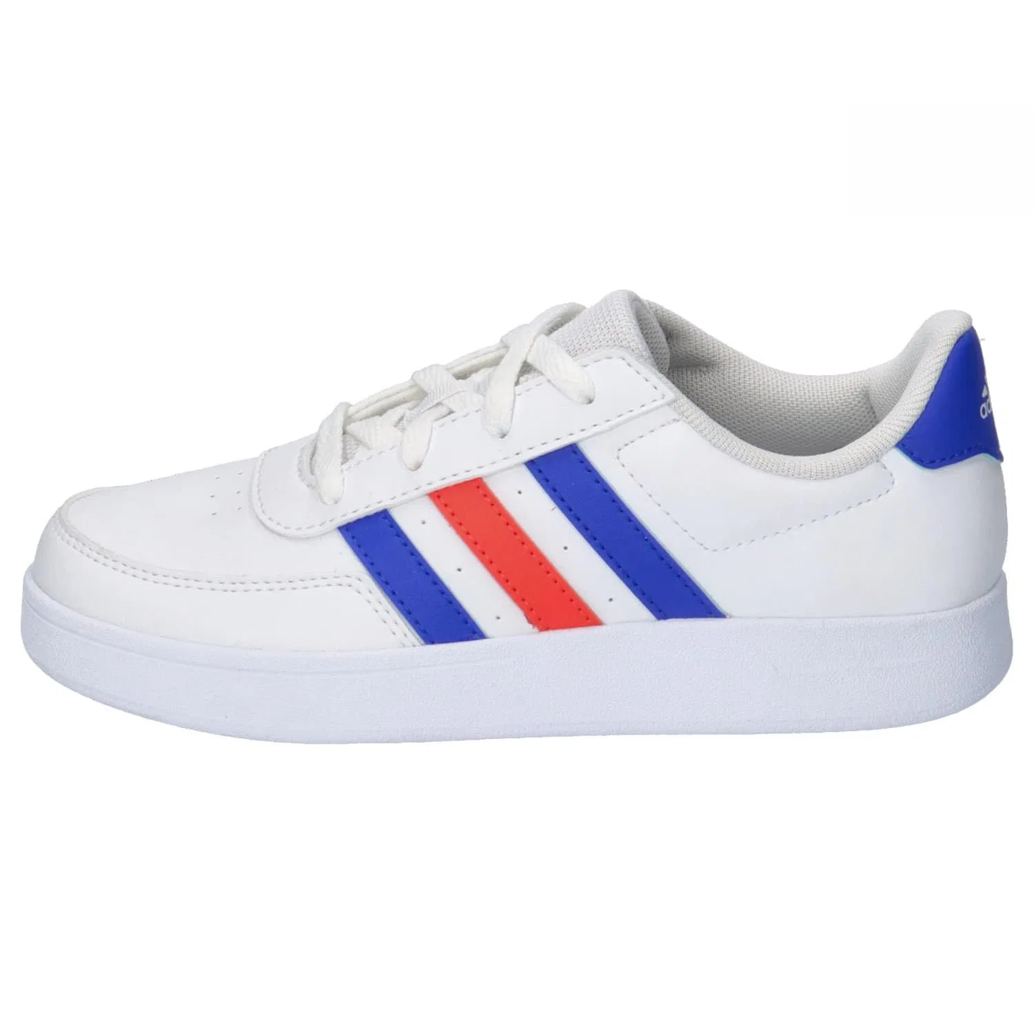 Детские кроссовки для мальчиков с принтом Breaknet Lifestyle Court Lace Adidas, Cloud White Lucid Blue Bright Red — фото 2