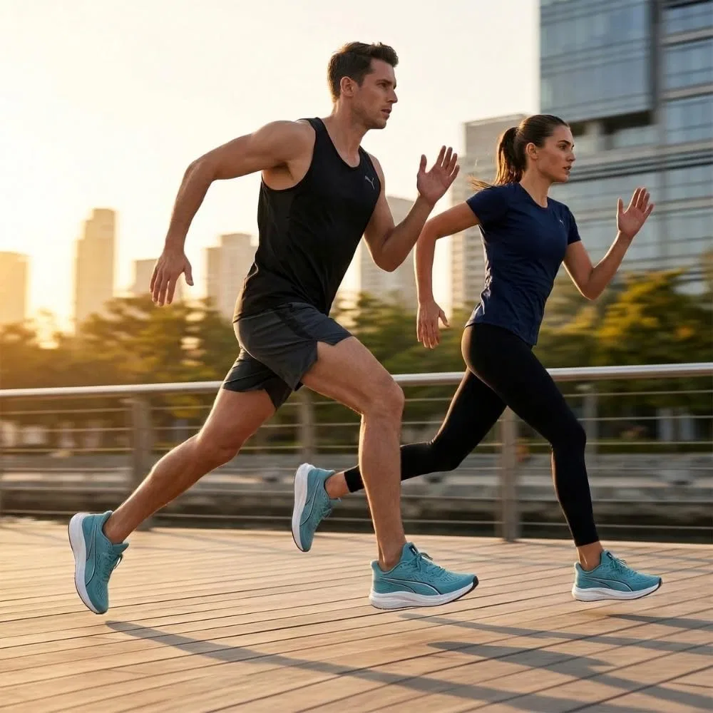 Детские кроссовки для бега Skyrocket Lite 2 PUMA, Baltic Sea Blue PUMA Black PUMA White PUMA Silver — фото 2