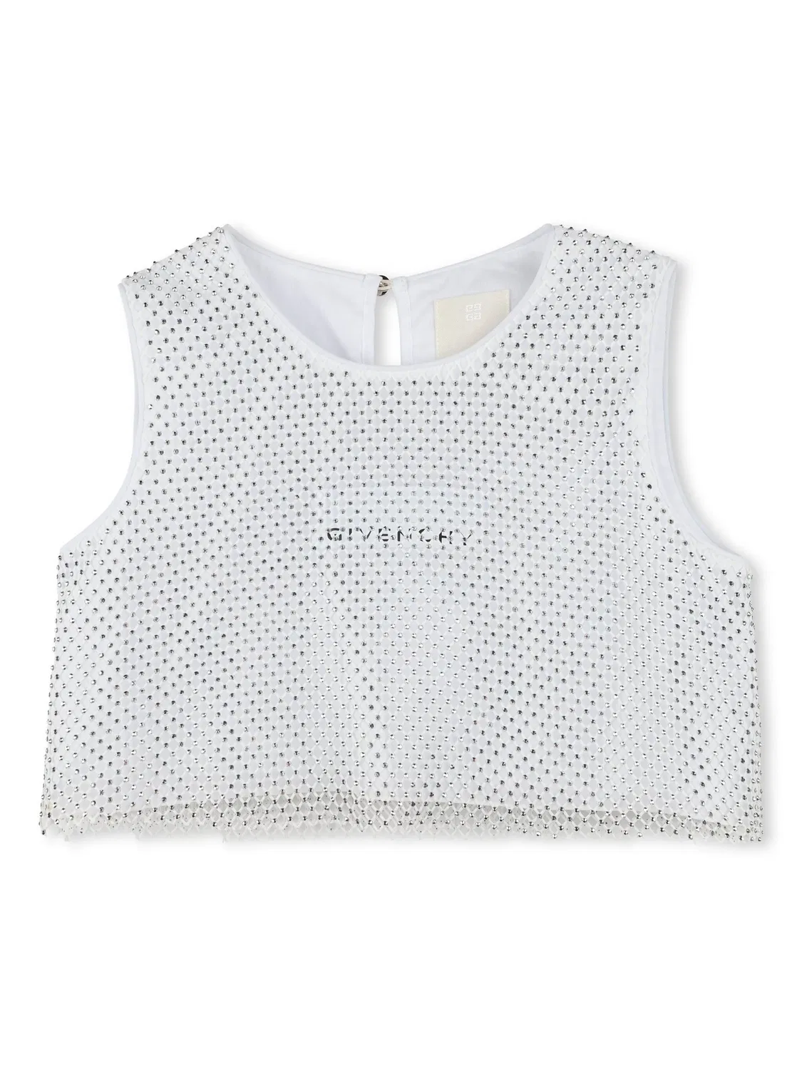 Топ из сетки с стразами Givenchy, серый