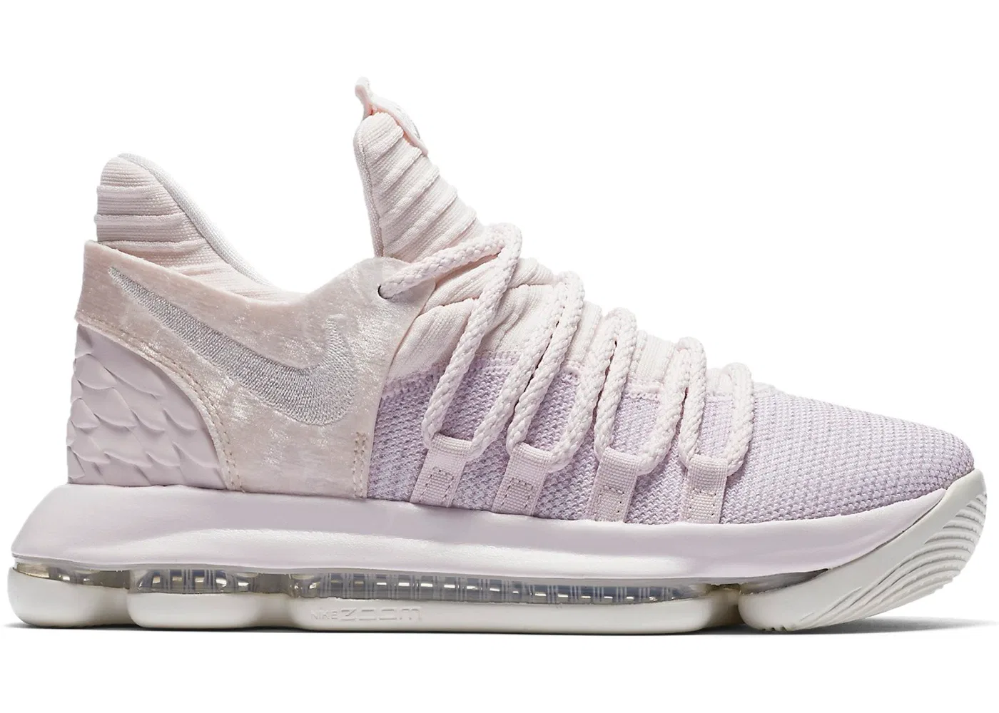 Детские кроссовки для девочек спортивные Nike KD 10 Aunt Pearl, Pearl Pink/White-Sail