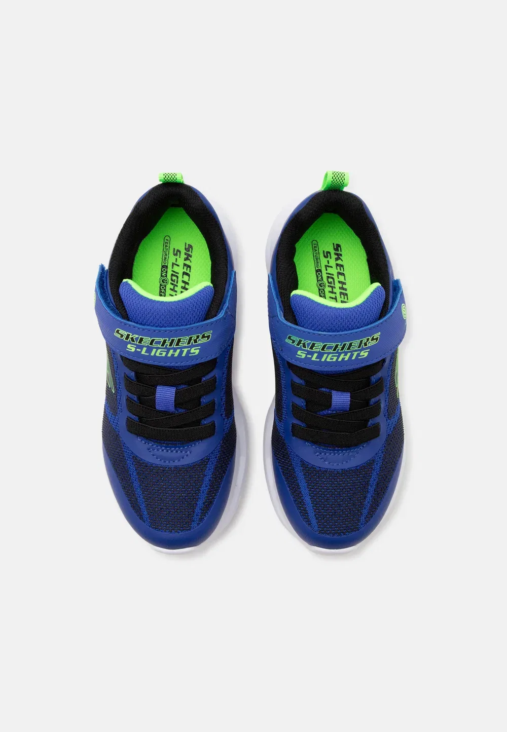 Подсветка ступеней Glide - кроссовки Skechers, Blue/Black/Lime — фото 4