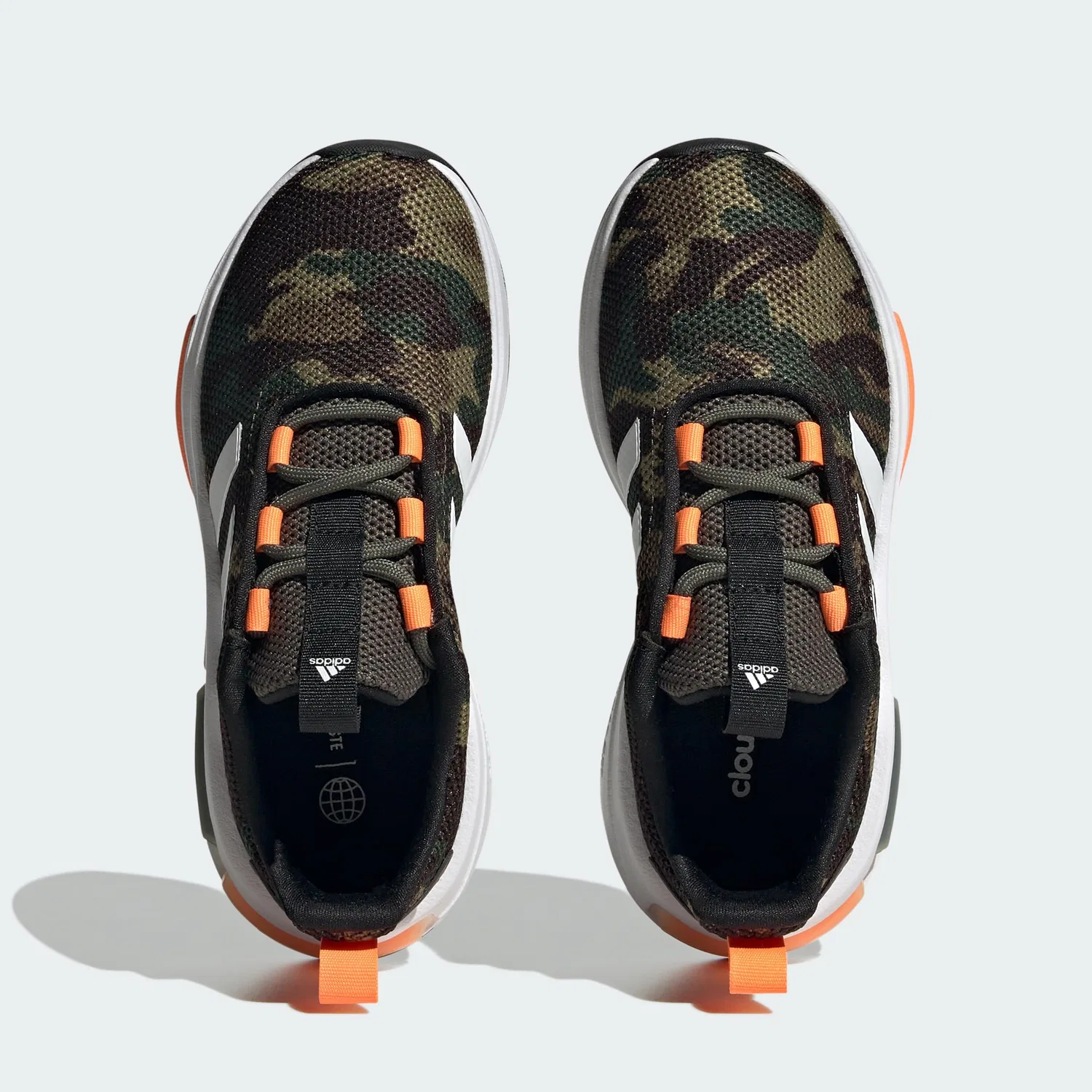 Детские кроссовки для мальчиков с закрытым носком Racer Tr23 Adidas, Shadow Olive Ftwr White Screaming Orange — фото 3