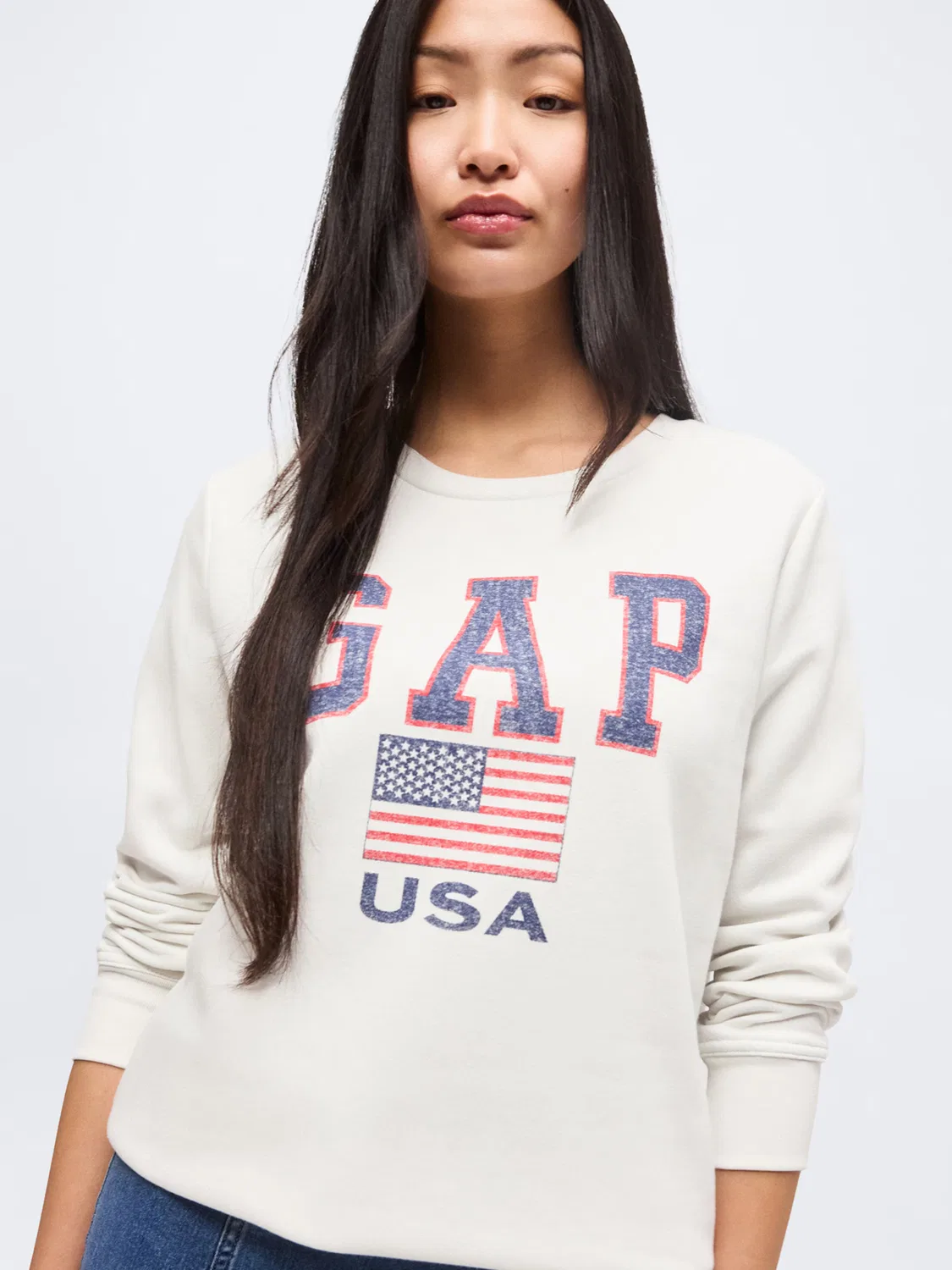 Толстовка Gap, белый — фото 3
