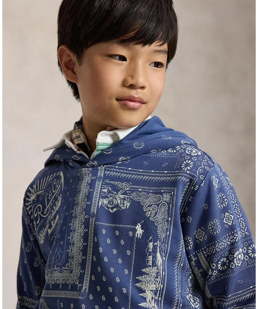 Худи с длинным рукавом с принтом Anglers Bandana Patchwork Polo Ralph Lauren — фото 3