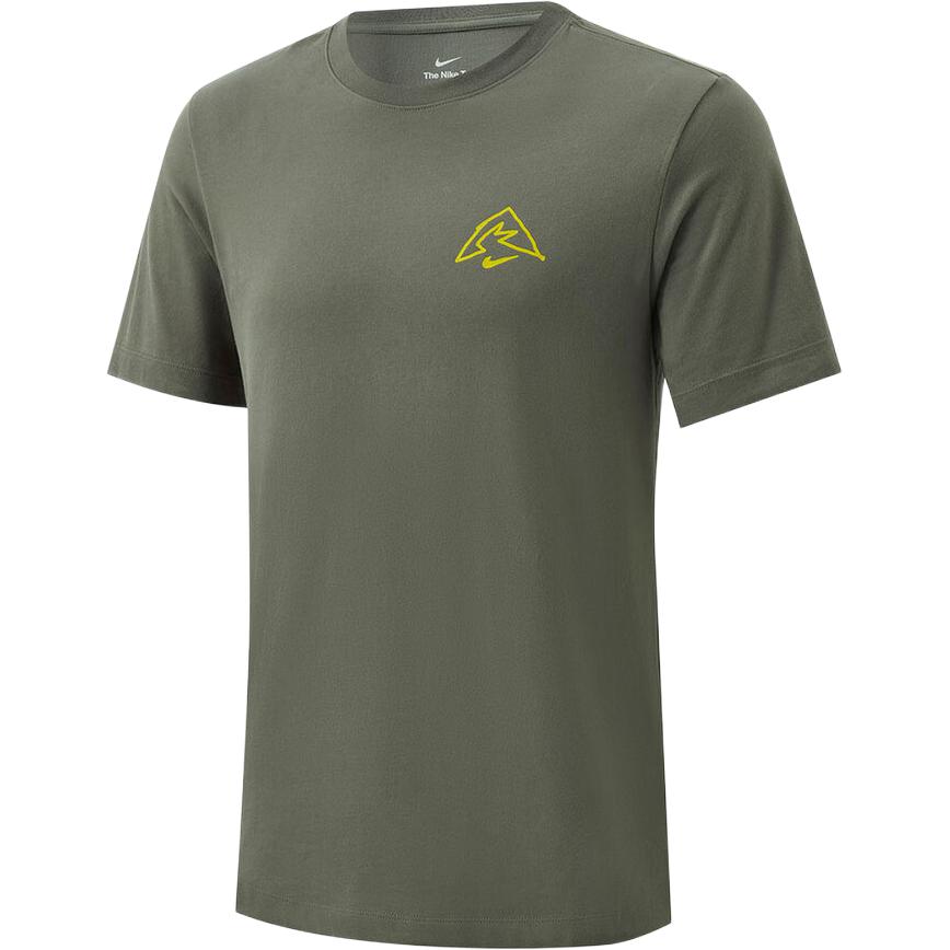 Nike Футболка для бега мужская army green — фото 4